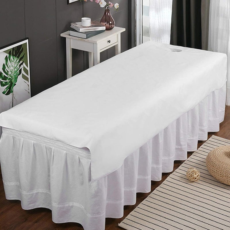 woobles Spa Massage Bed Sheet, Oil Proof Polyester SPa Salon Table Cover With Face Hole Mattress Reusable Couch Machine Washable Thickened Soft Waterproof 2Pcs (04) - Image 4